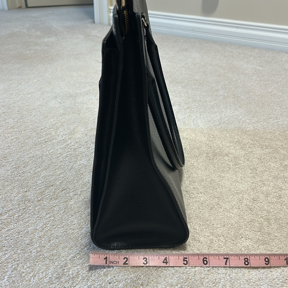 Kate Spade Black Leather Bag; multi purpose will fit a laptop! - Picture 8 of 8